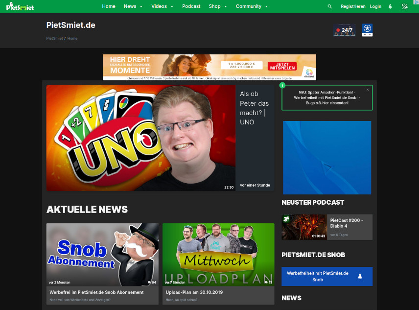 Pietsmiet.de Dark Mode