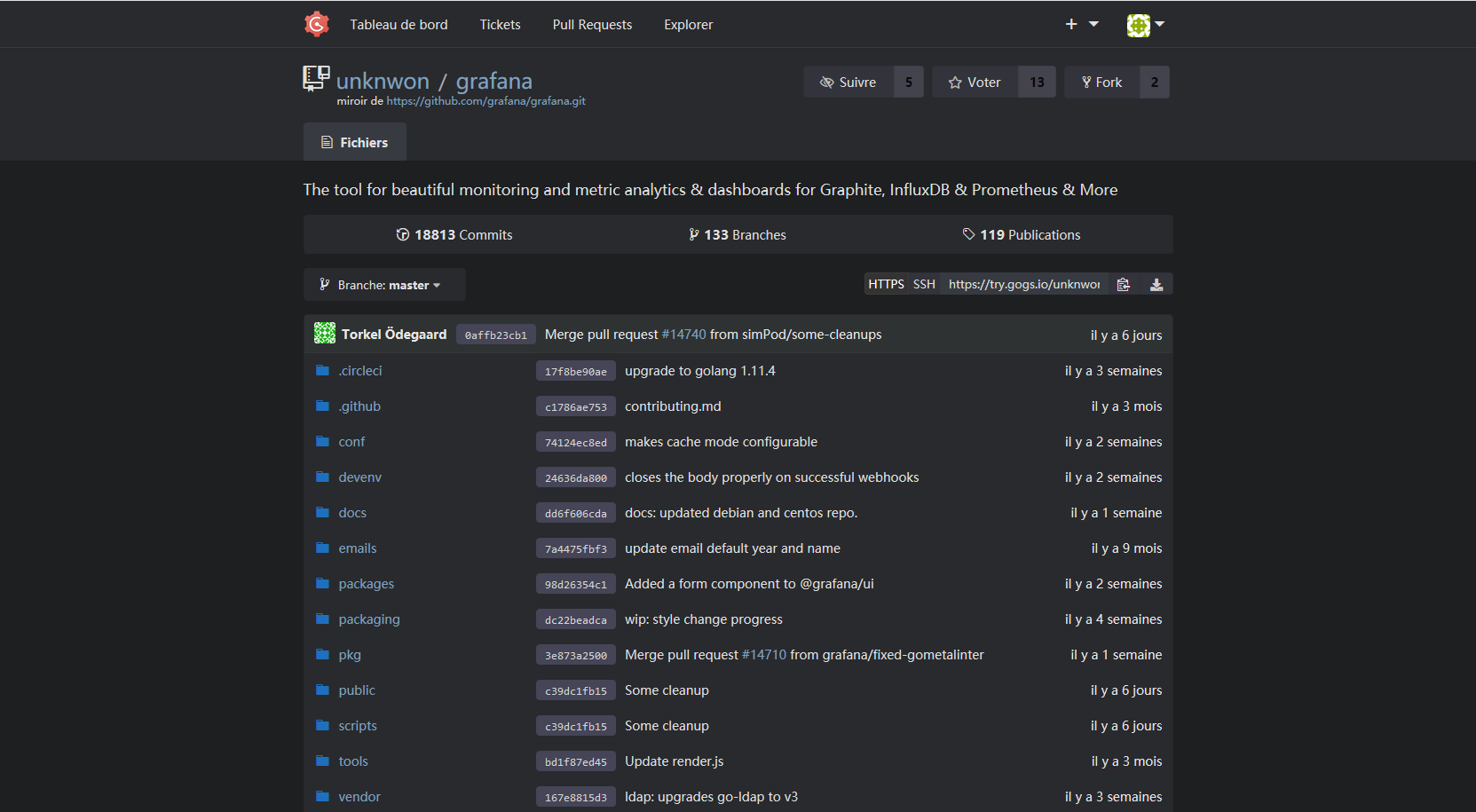 Gogs' Dark Theme