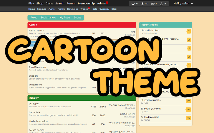 Cartoon Theme for Brick-Hill