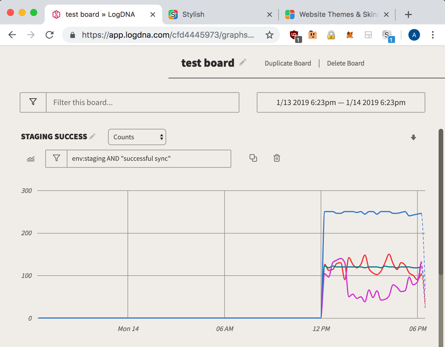 LogDNA dashboard