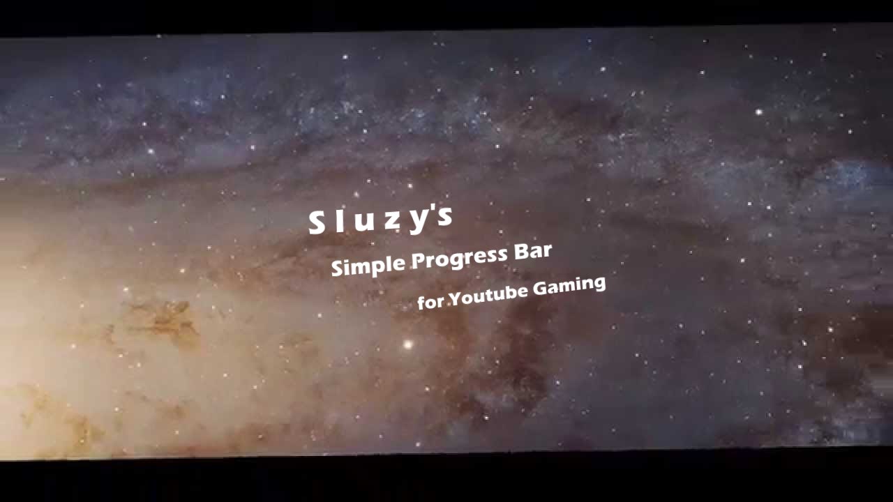 S l u z y's Simple Progress Bar YouTube Gaming