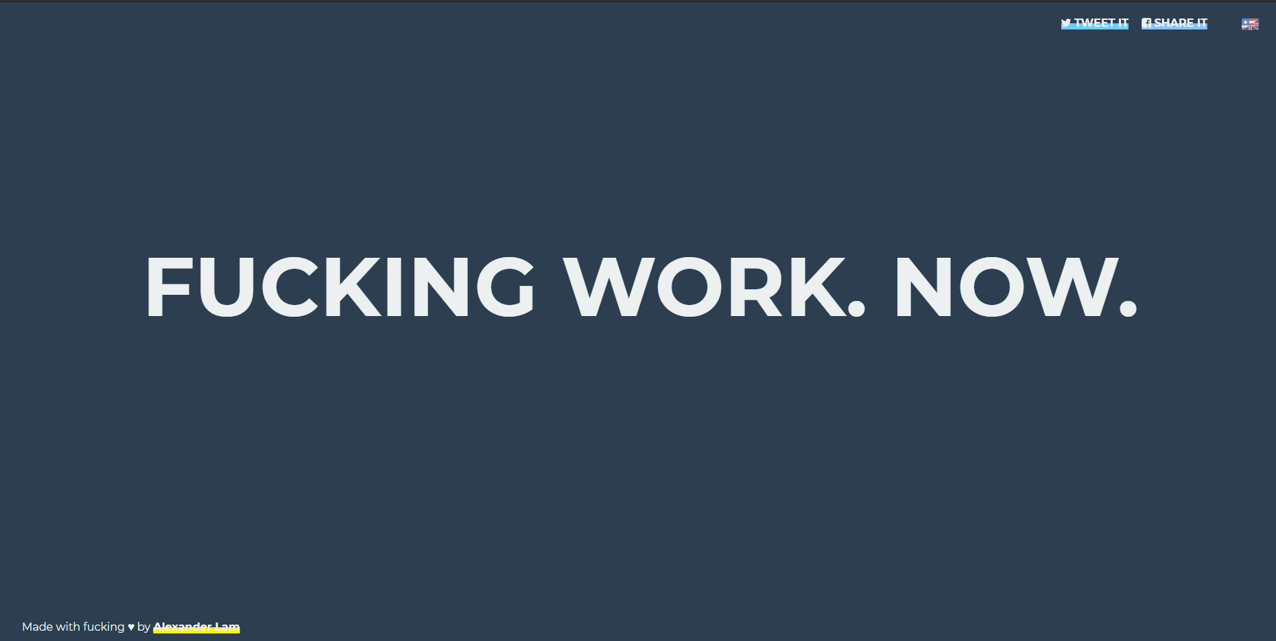 GoFuckingWork - Dark theme