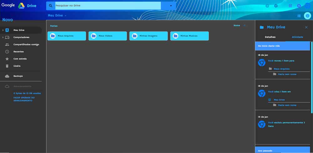 Google Drive Blue and Gray