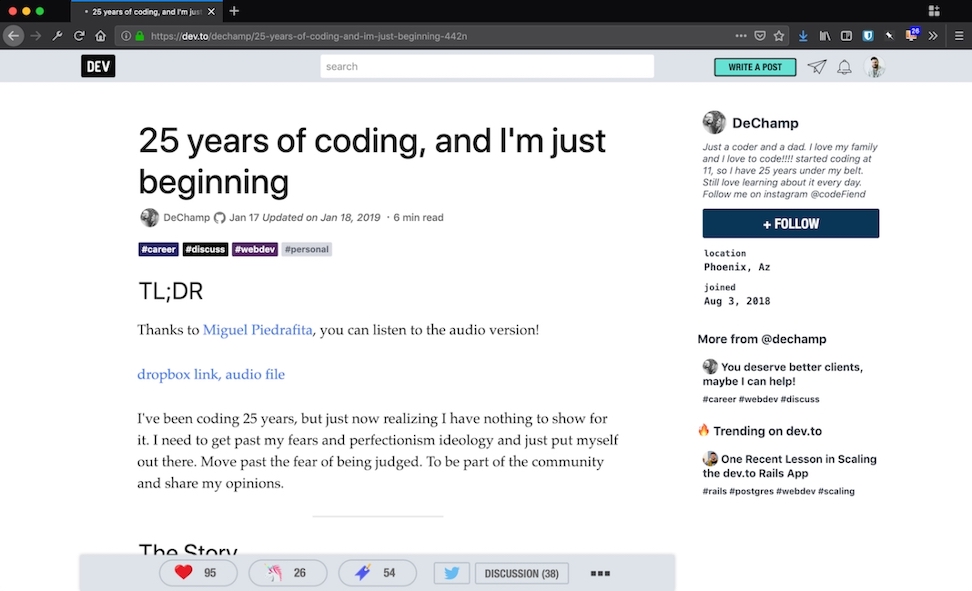 dev.to simple style