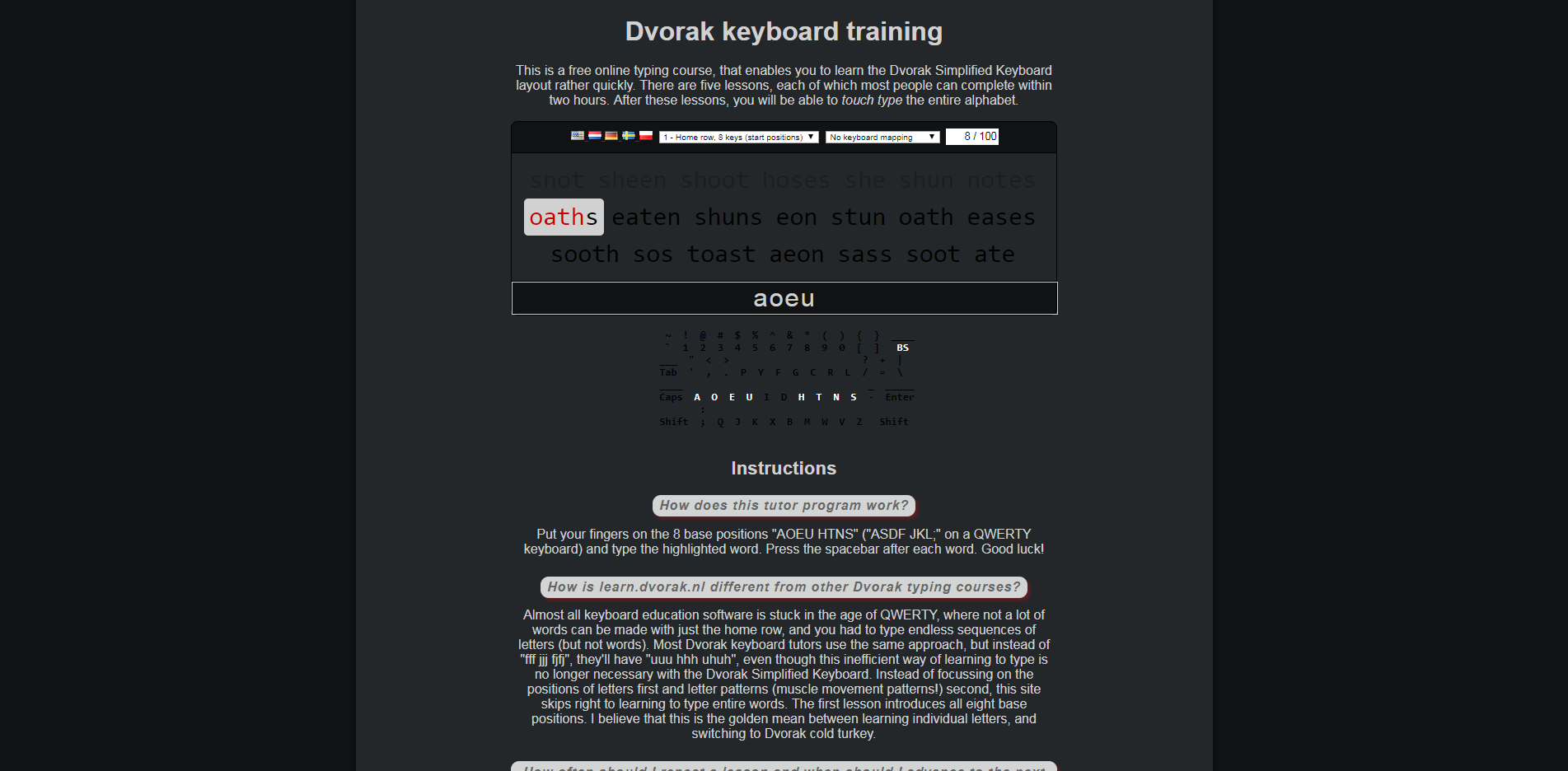 Learn Dvorak Dark Mode (Bruhdooh) v1.1