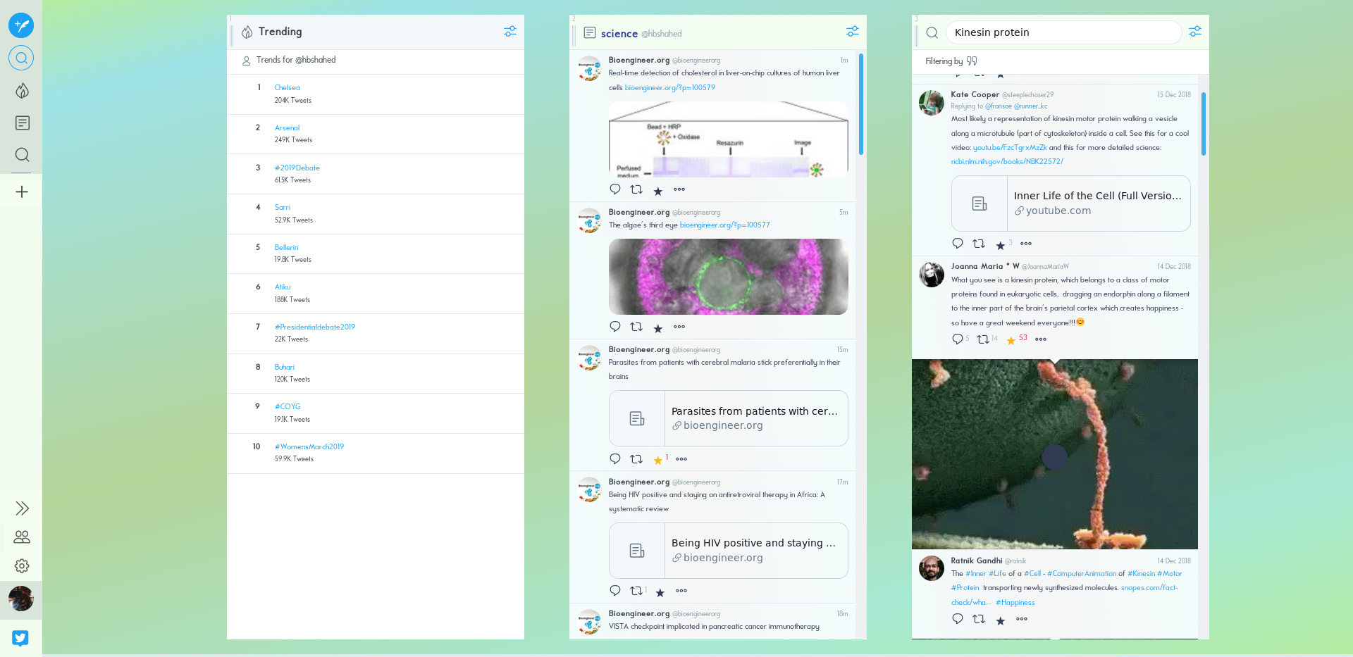 Centralized Minimal Tweetdeck