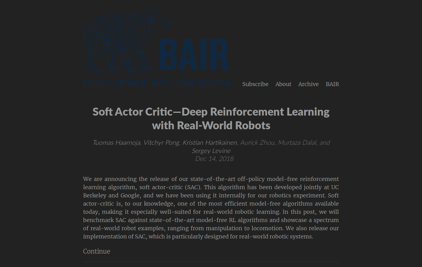 BAIR Blog Dark