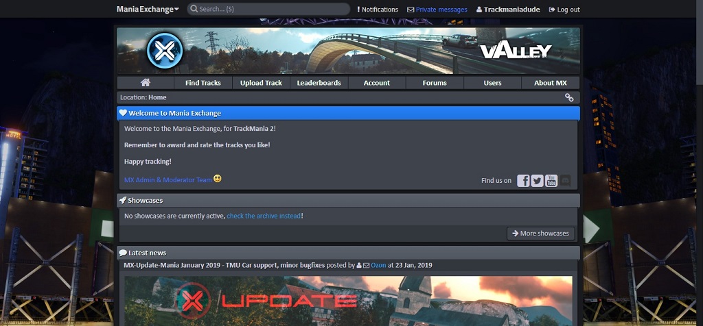 Mania Exchange Dark Theme