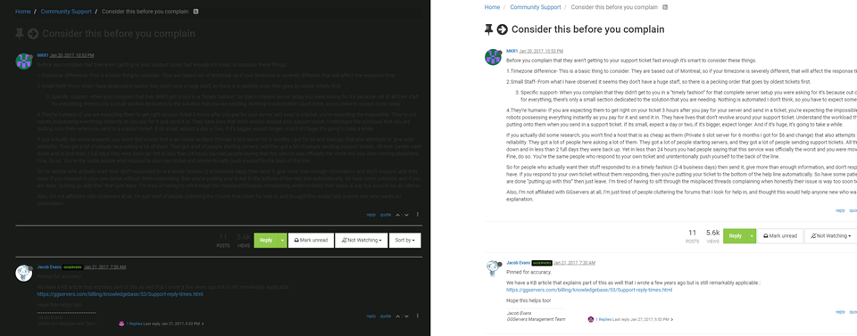 GGServers Forum Color Scheme Fixer