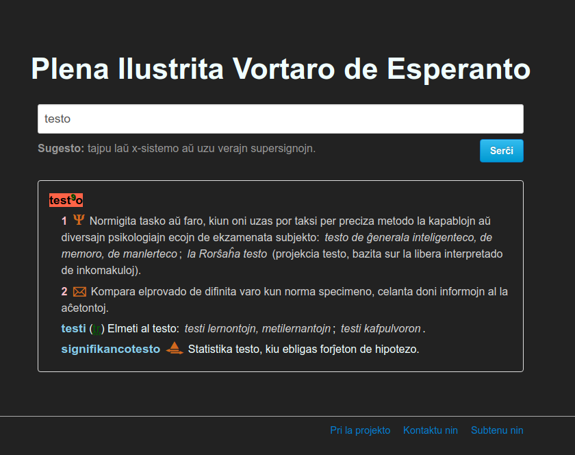 Vortaro.net (PIV rete) Malluma