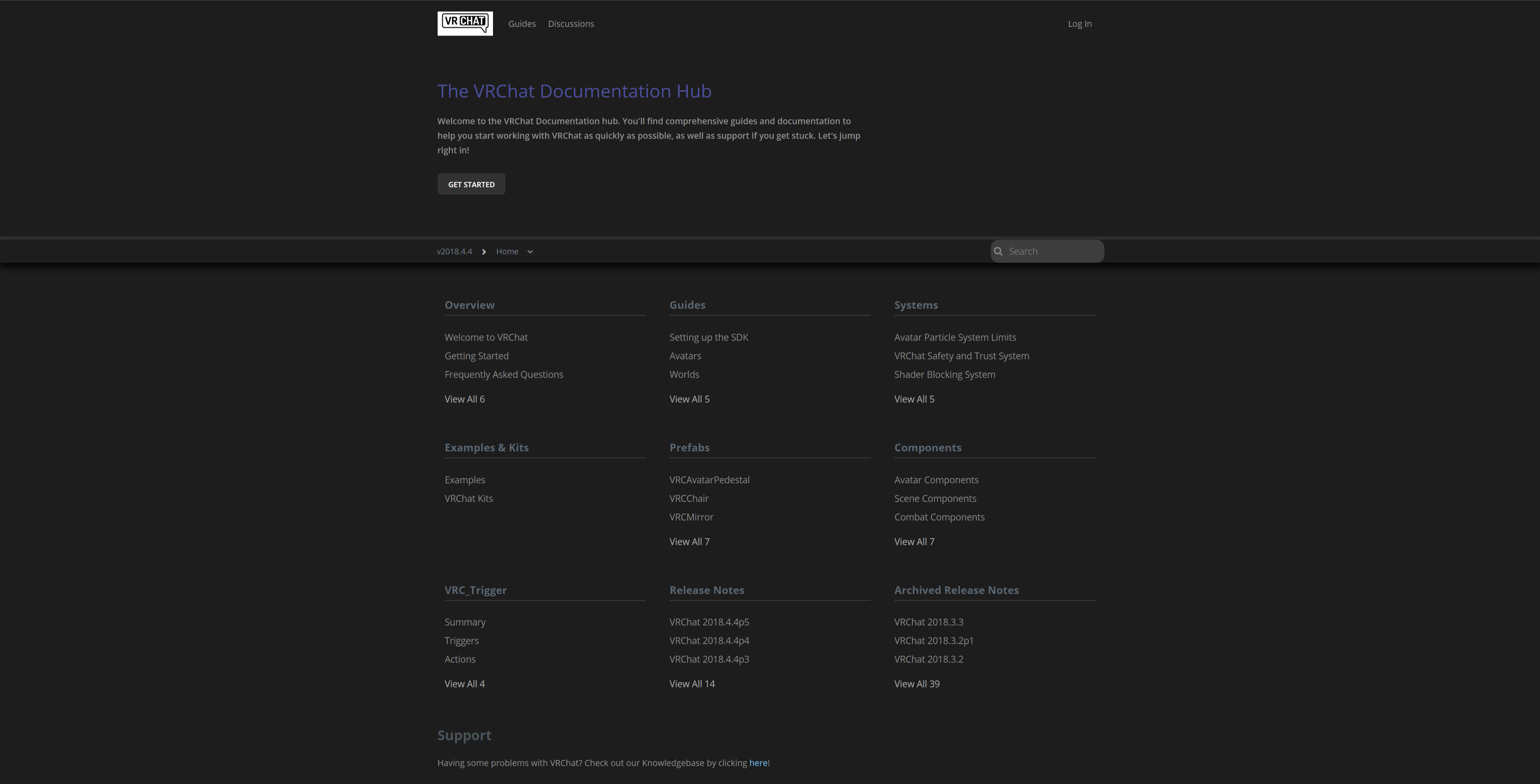 VRChat Docs Dark Theme