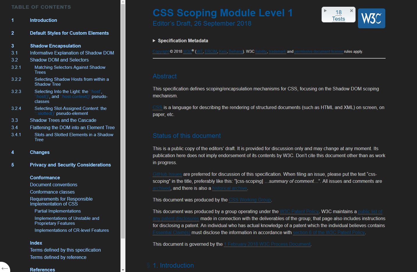 csswg.org Dark