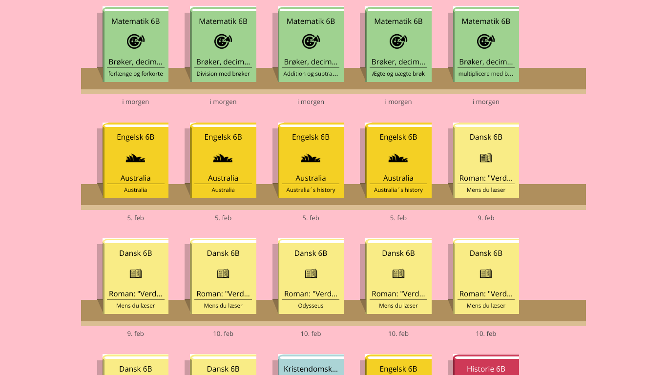 Pink background color