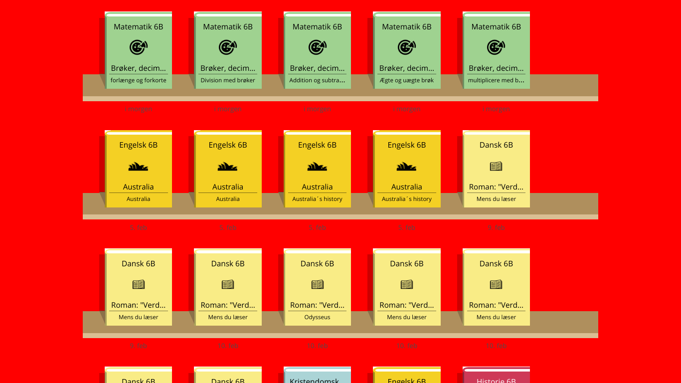 Red background color