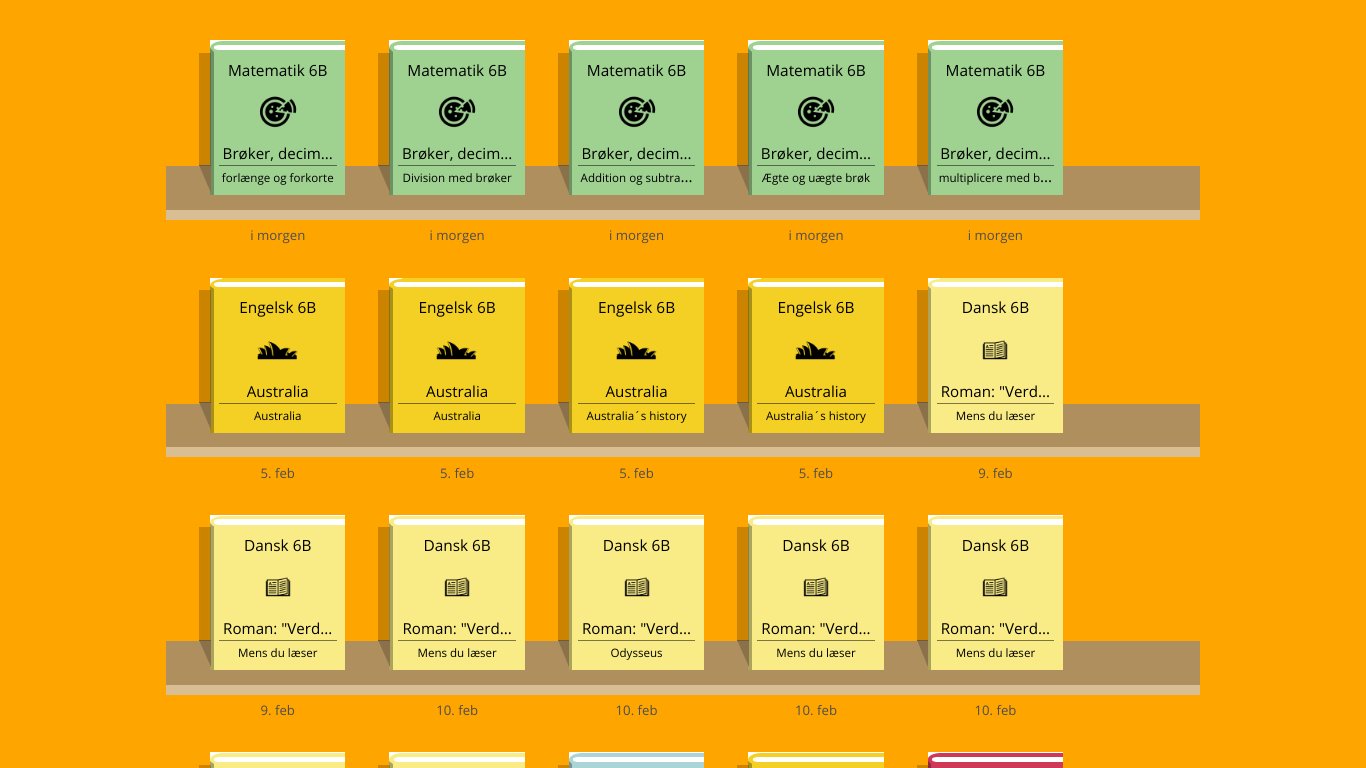 Orange background color