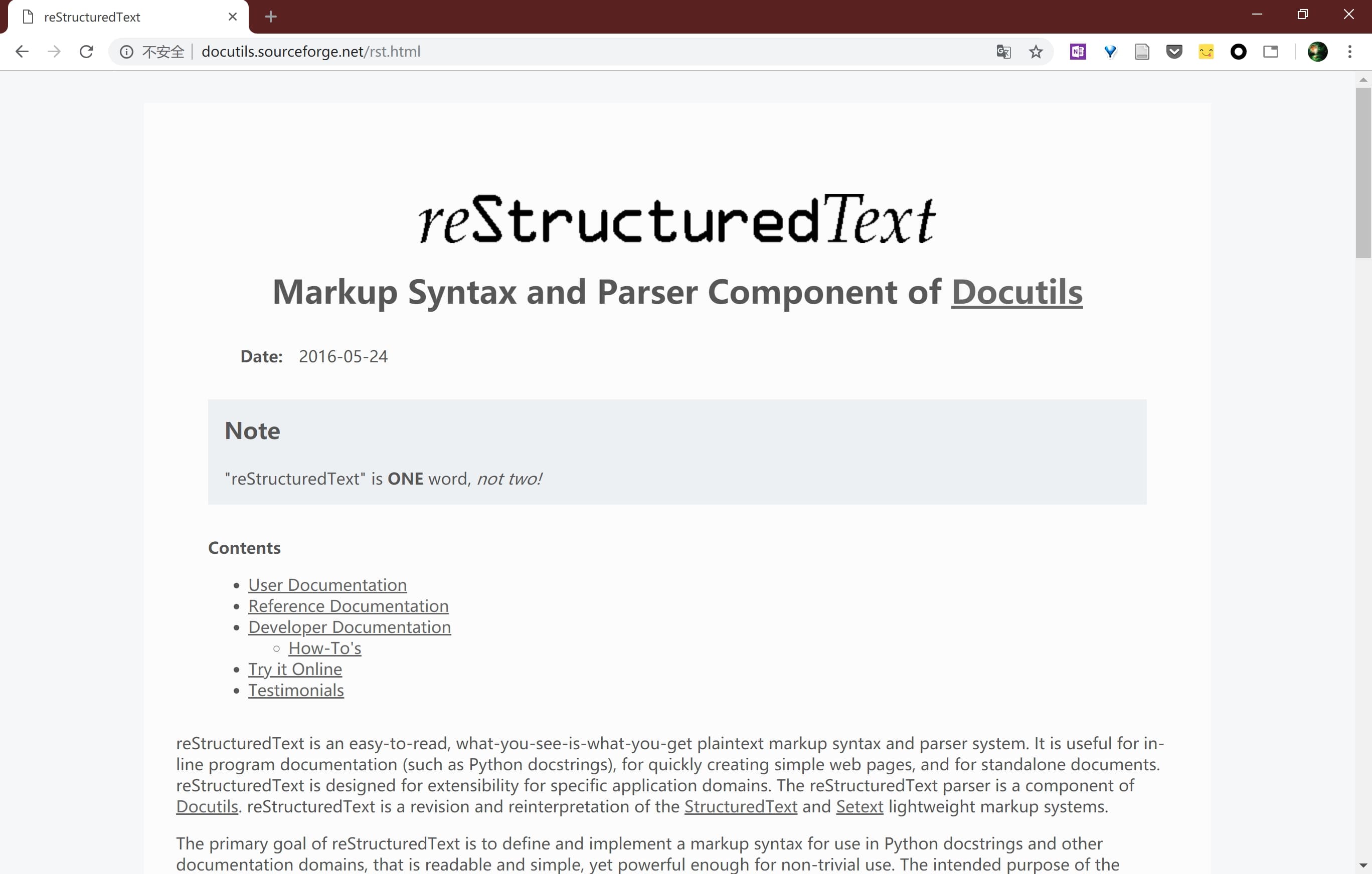 NexT docutils Documents
