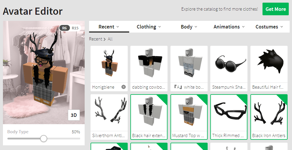 Roblox Avatar Customization Theme