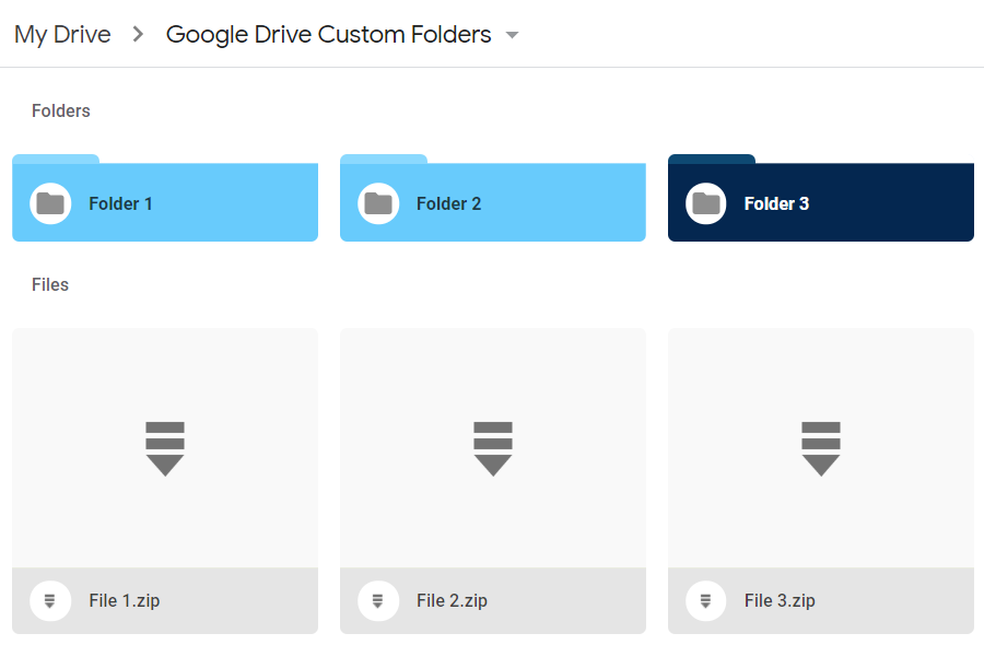 Google Drive Custom Folders