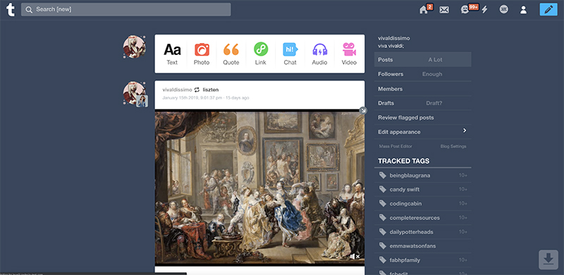 Old Tumblr Dashboard colour