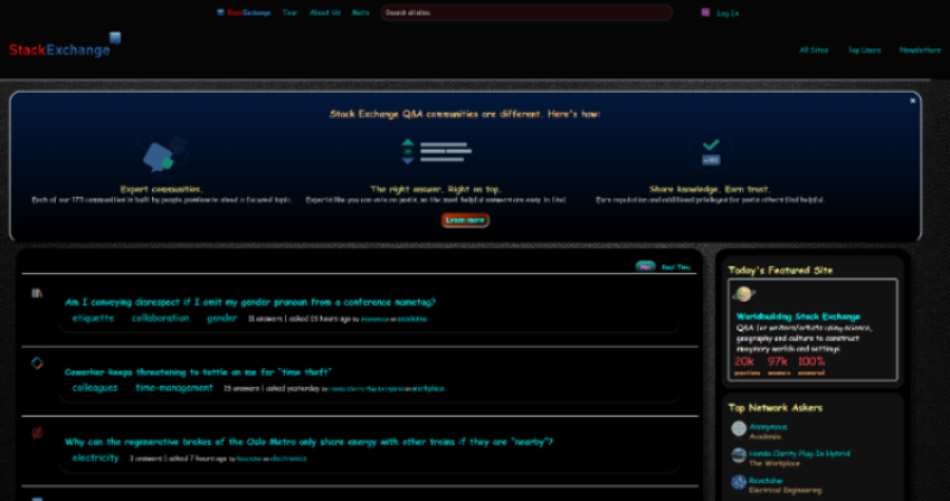 StackExchange by BamaBraves
