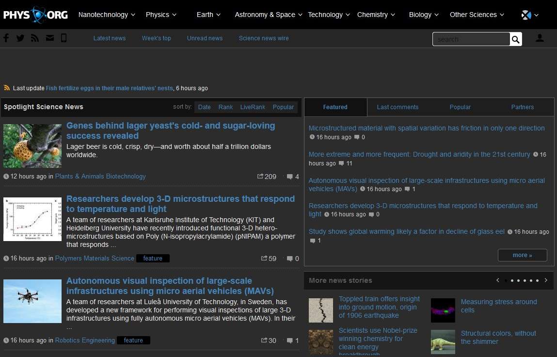 Phys.org Dark theme