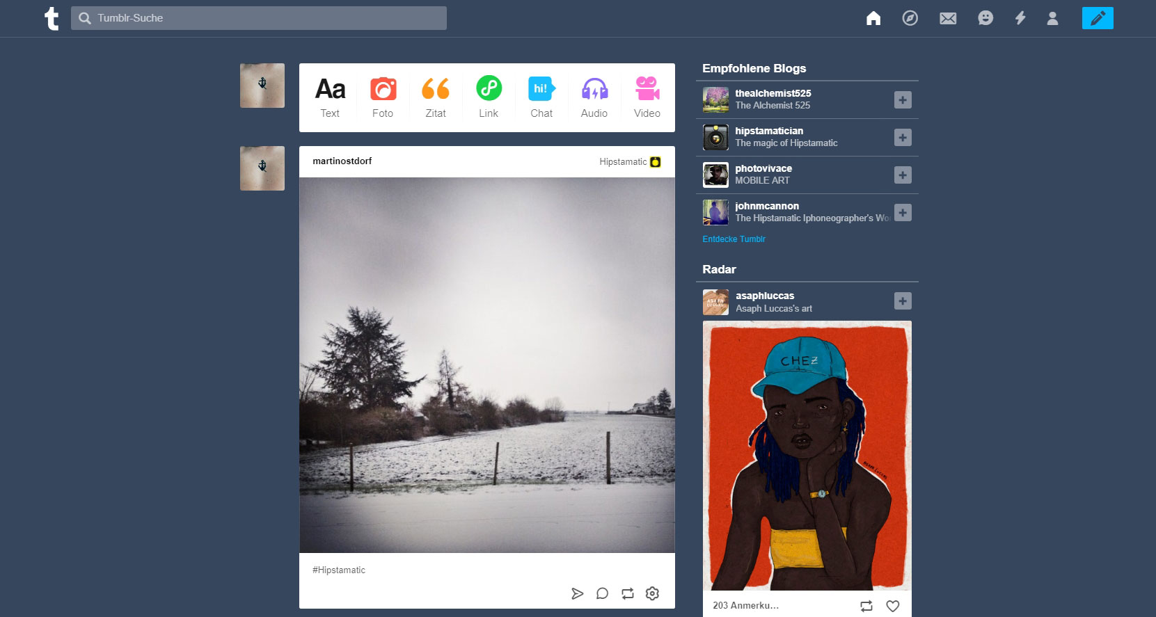 Tumblr before accessibility update