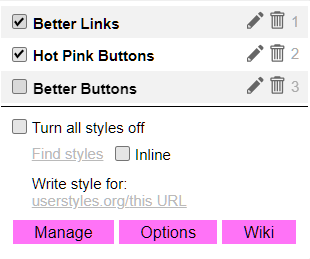 Hot Pink Buttons