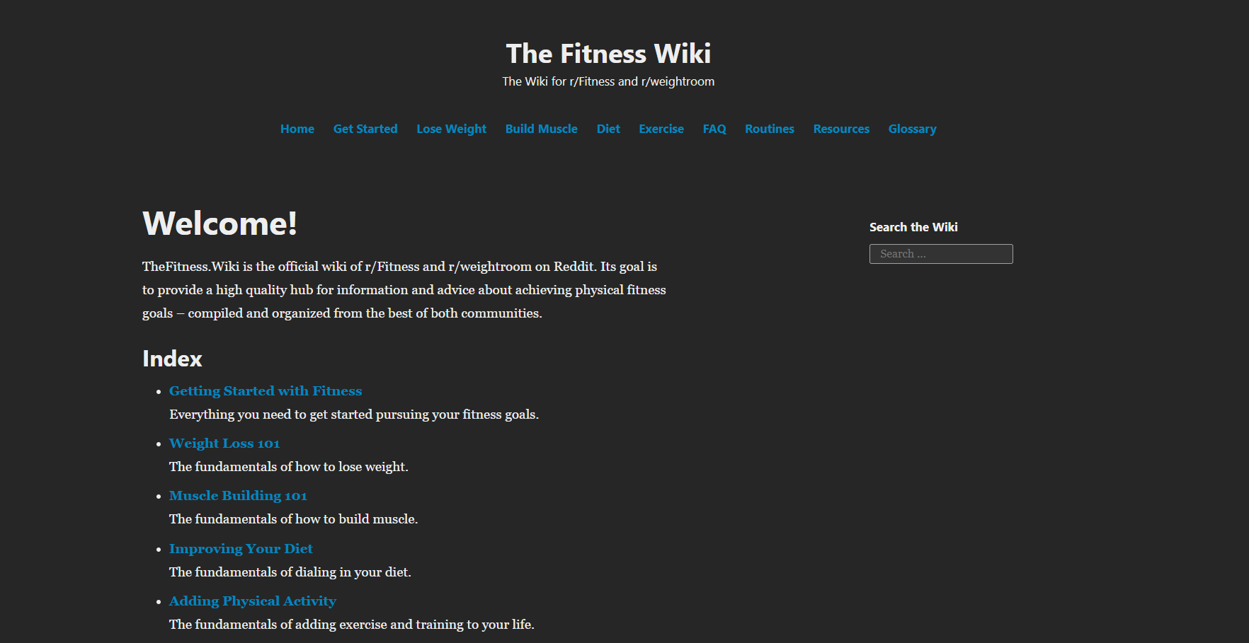 thefitness.wiki Dark-mode