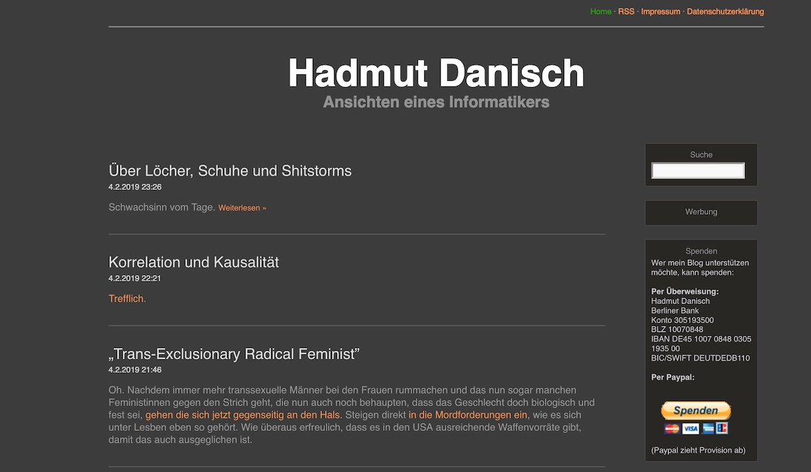 DANISCH.DE Dark Theme 2019