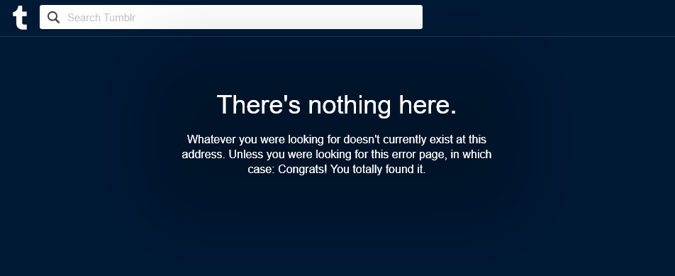Tumblr: Remove Gifs on Error Pages