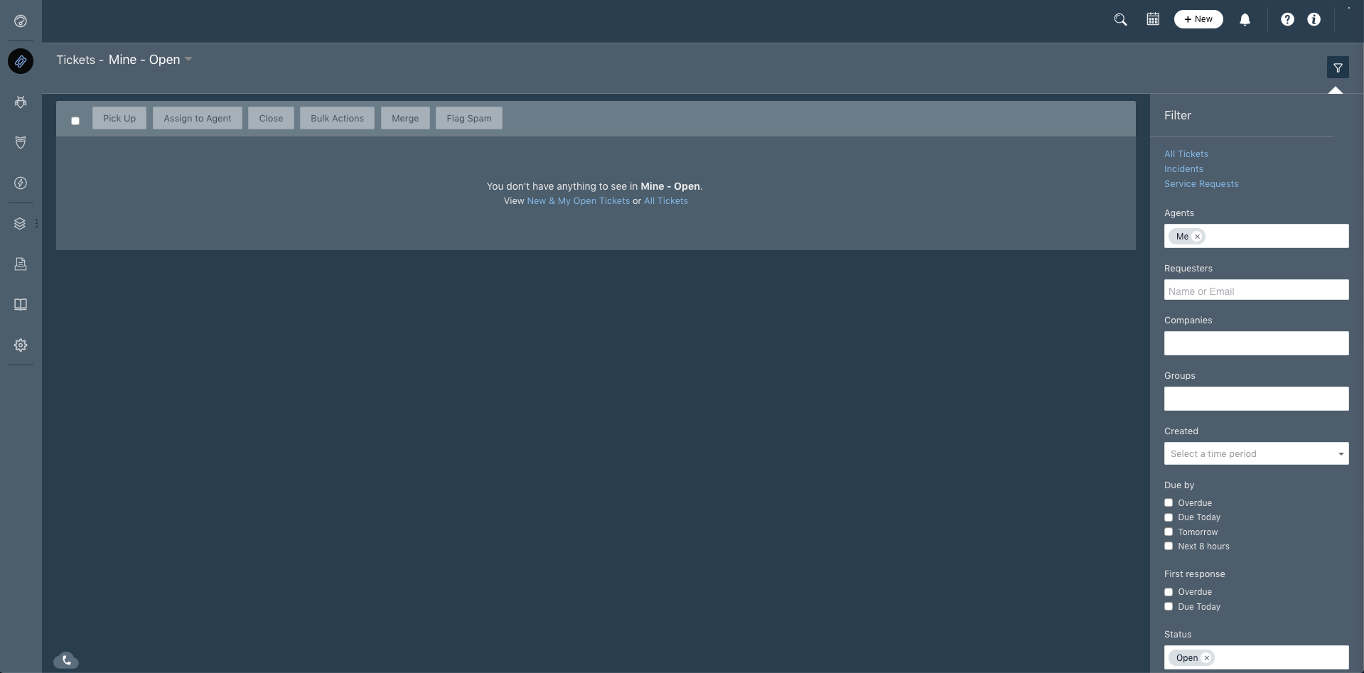 Freshservice - Dark Theme