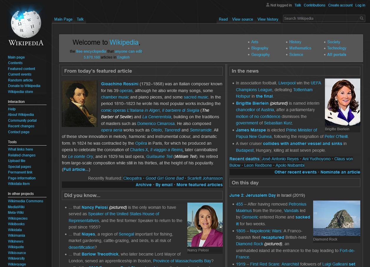 Wikipedia Dark Grey Theme