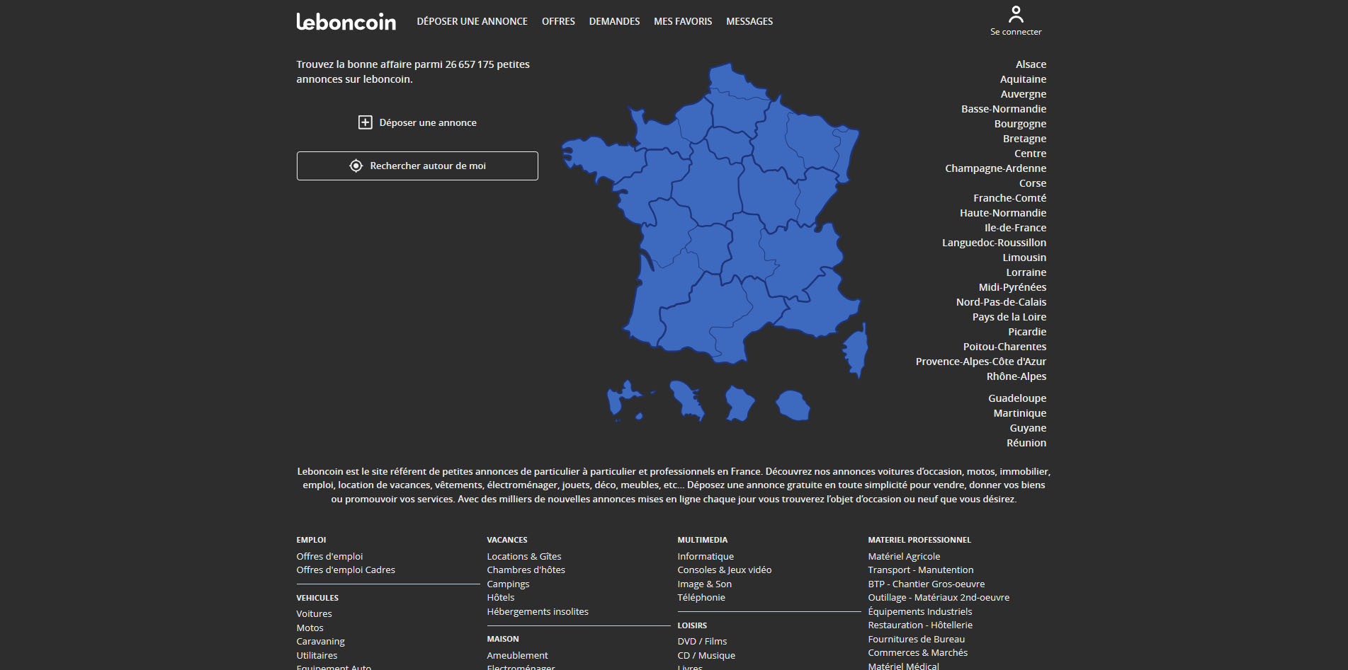 LeBonCoin Dark mode #2D2D2D