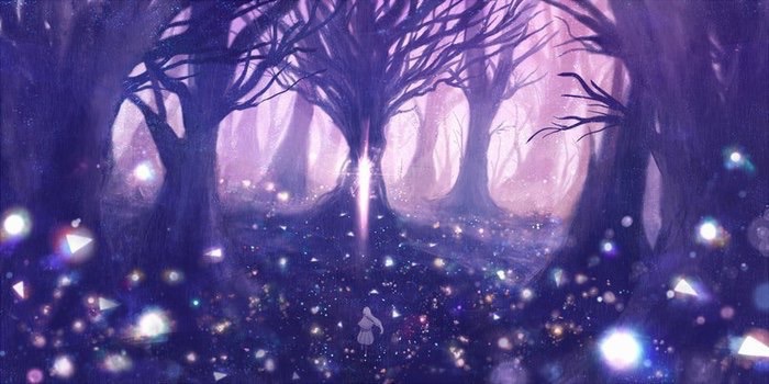 Purple Forest Scenery