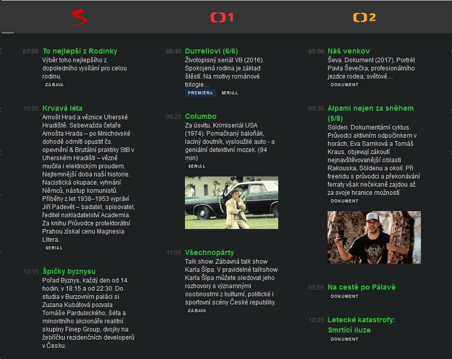 TV Seznam Dark Theme