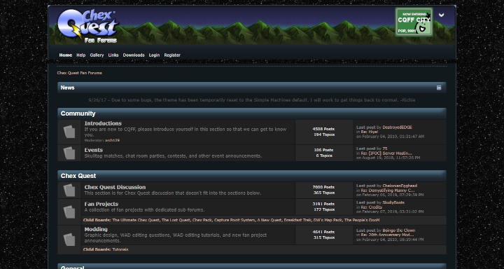 Old Theme for Chex Quest Fan Forums