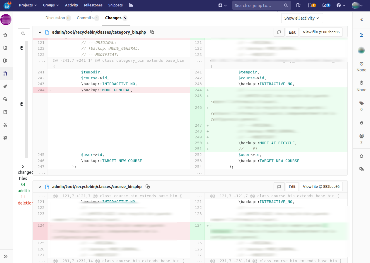 Gitlab for small screens