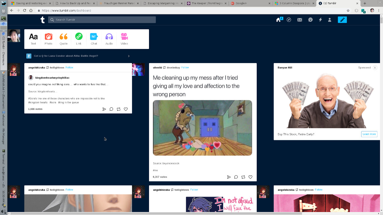 Multi-Column Tumblr Dash