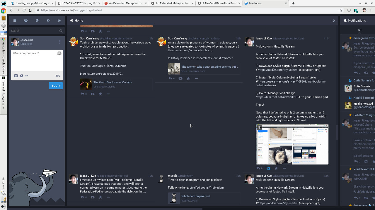 Multi-Column Mastodon Streams