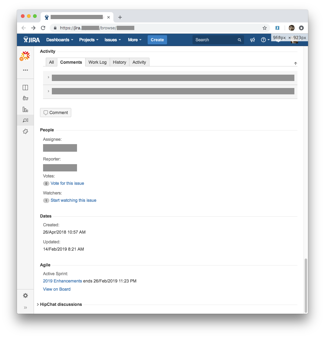 JIRA Stacked Sidebar