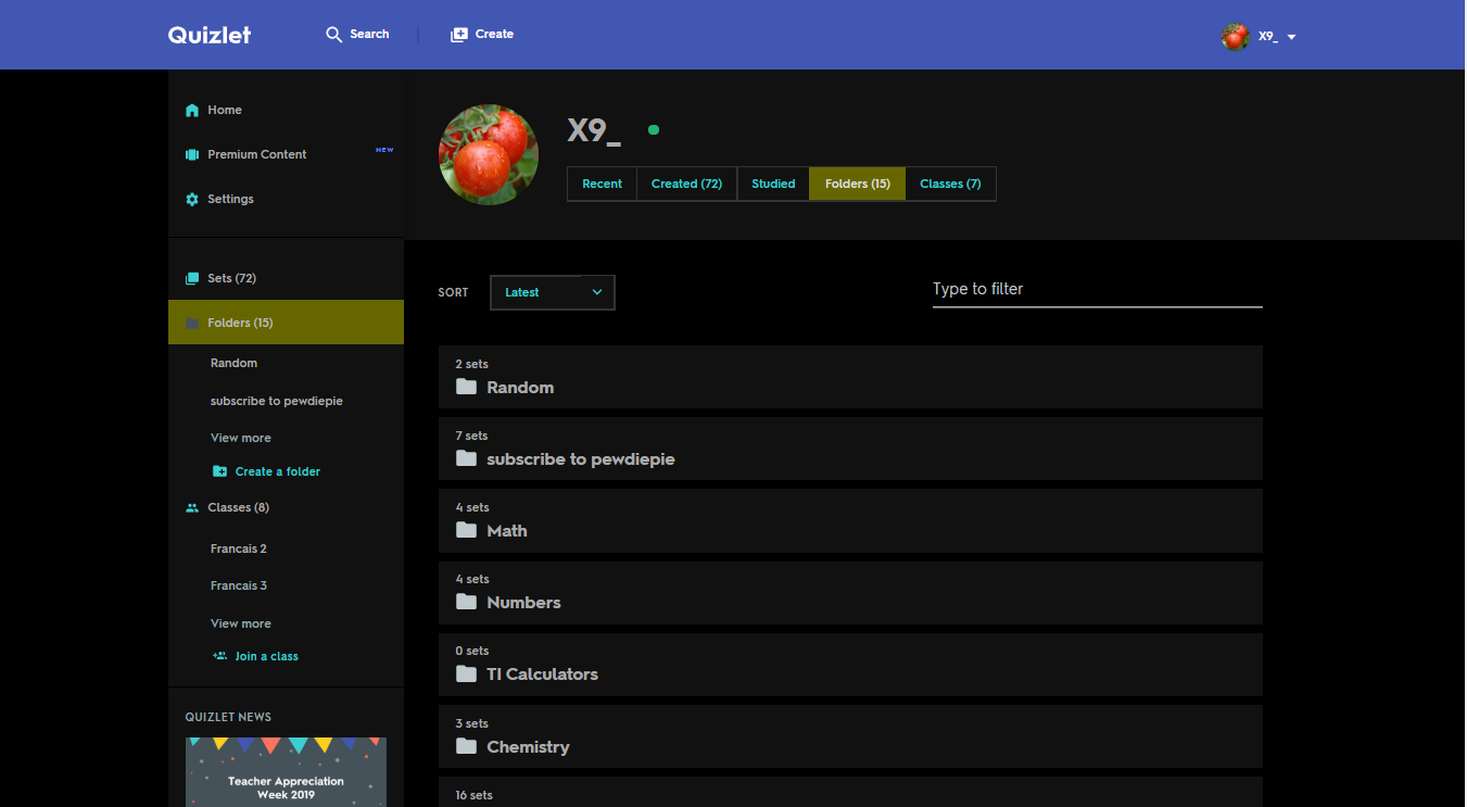 Dark mode for quizlet.com (v1.3)