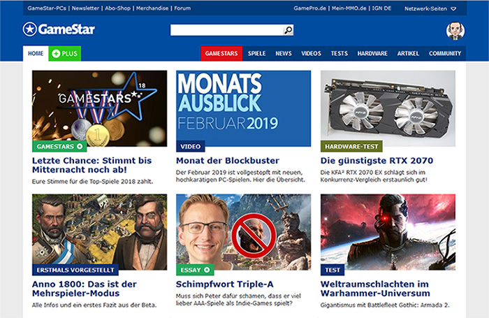 Gamestar | Modern Homepage