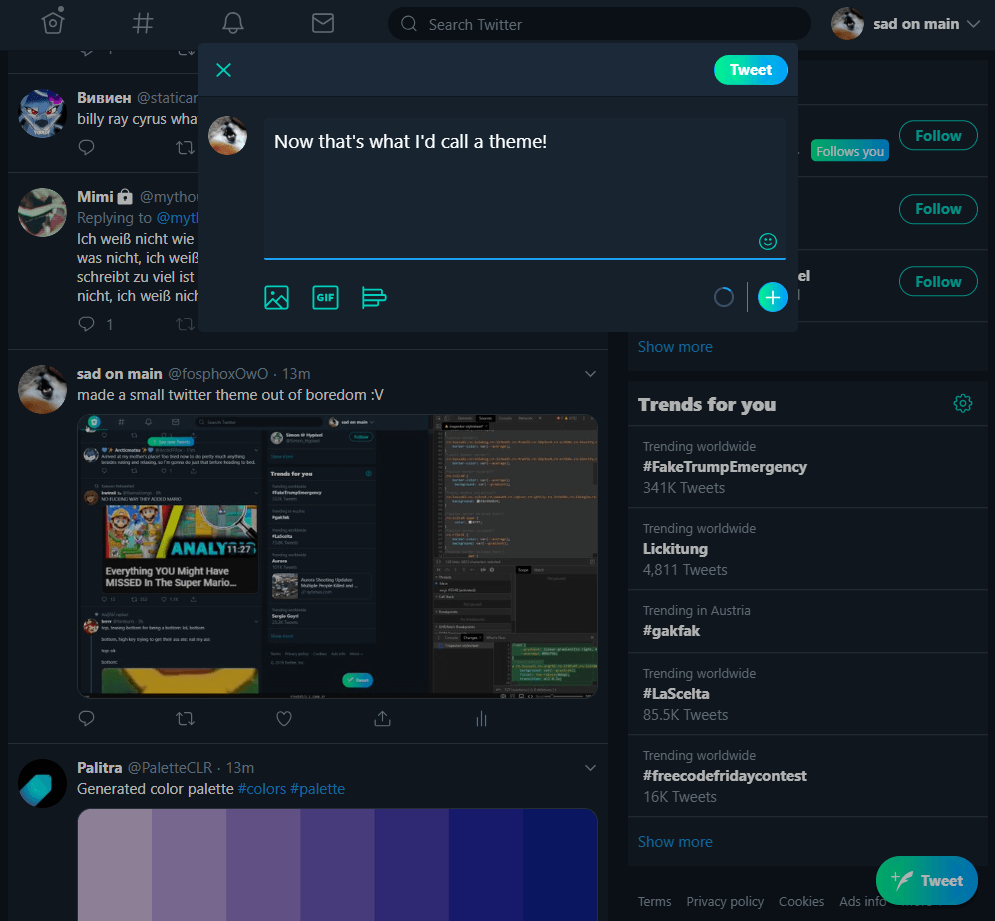 Mobile Twitter Theme