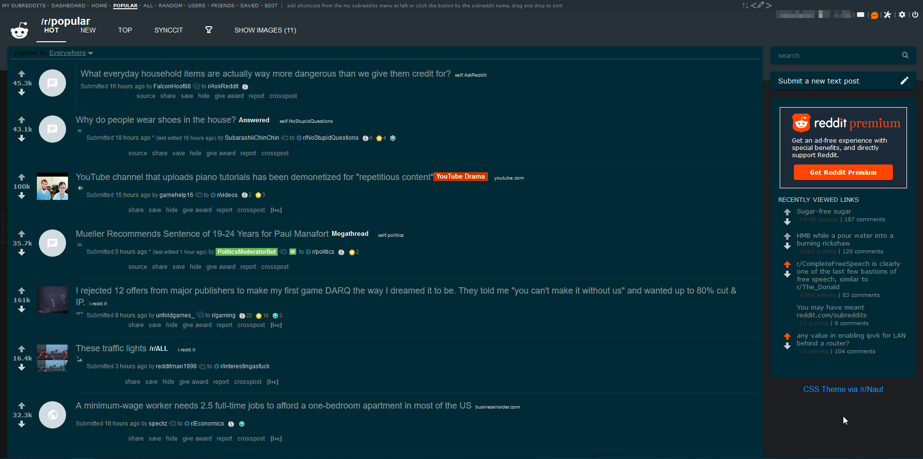 Reddit - Solarized Dark Naut