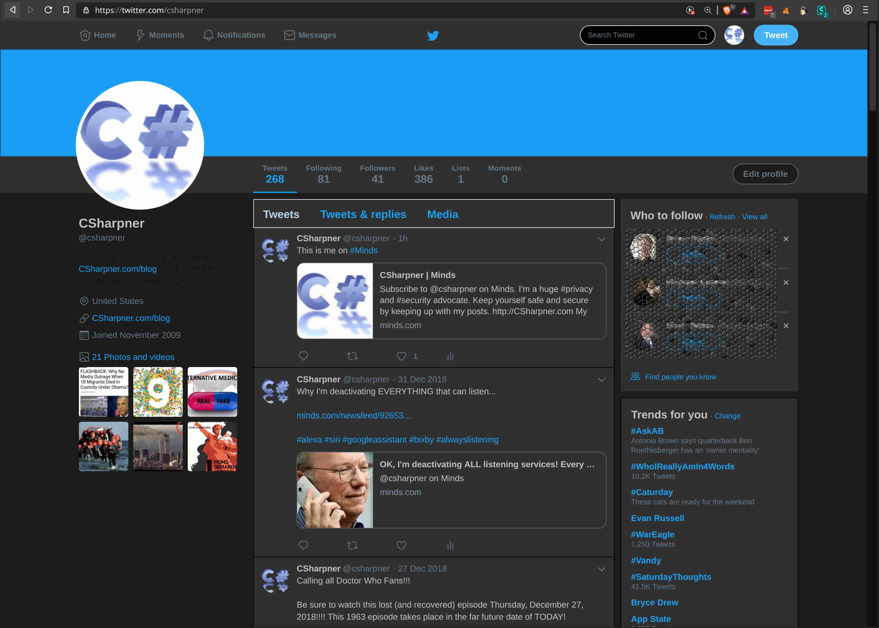 Twitter Dark (CSharpner)