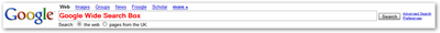 Google Wide Search Box