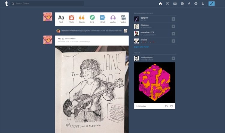 Tumblr Accessibility UI Revert