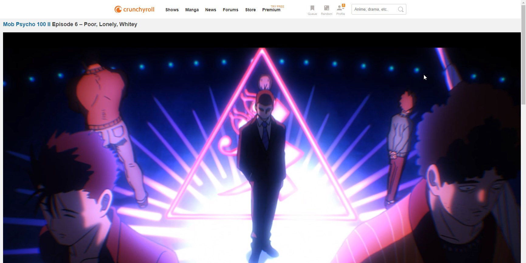 Crunchyroll Full Width Video Player