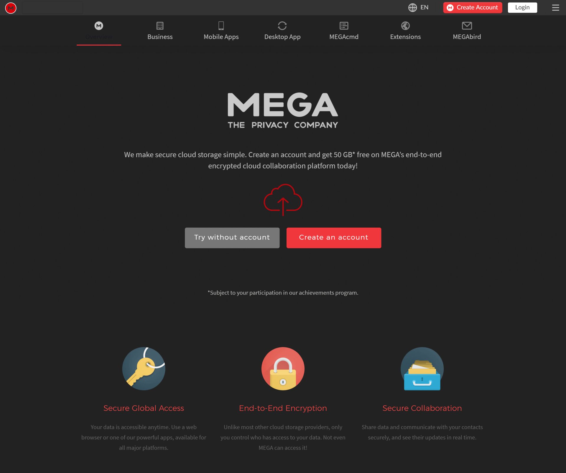 MEGA.nz Dark Theme 2021