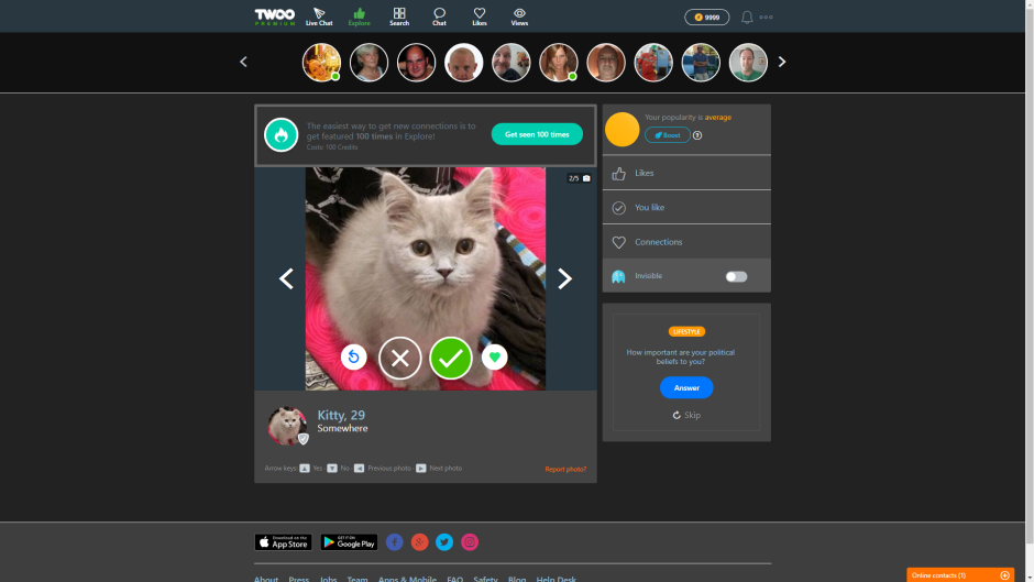Twoo.com Dark Style